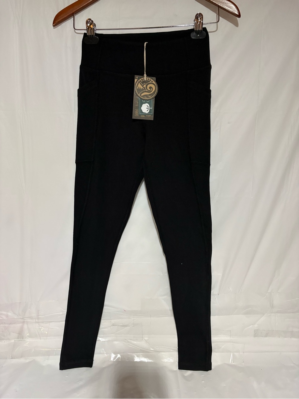 Happy Earth Black Leggings with High Waist